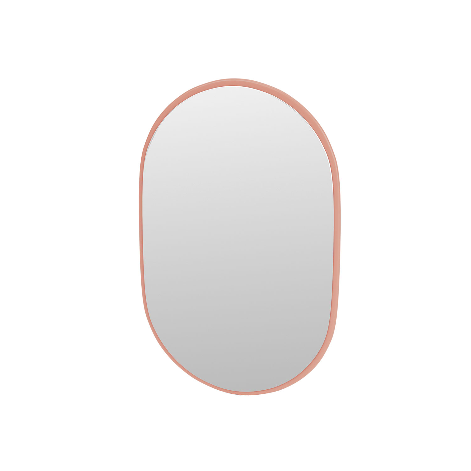 LOOK oval mirror, Rhubarb