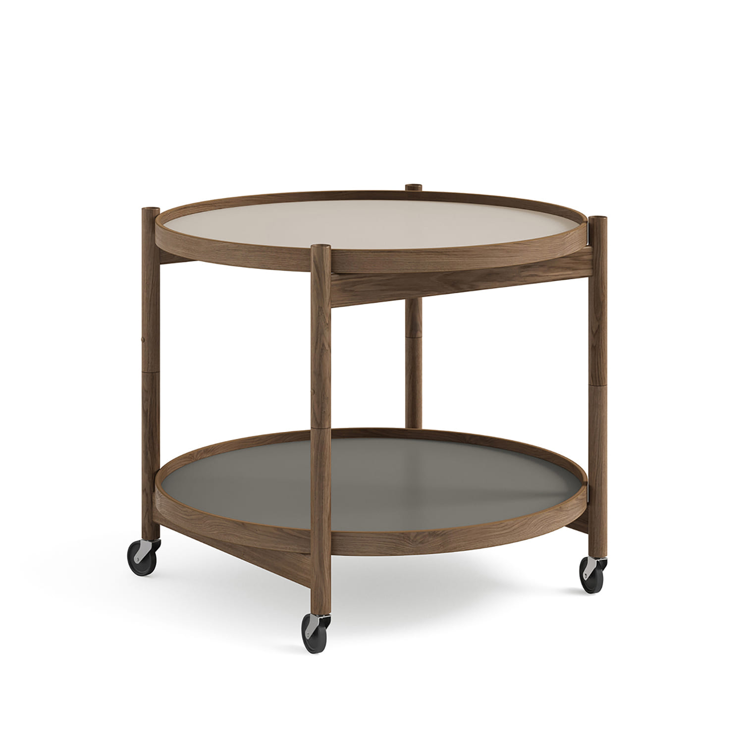 Tray Table 60 Smoked oak, Light grey / Dark grey