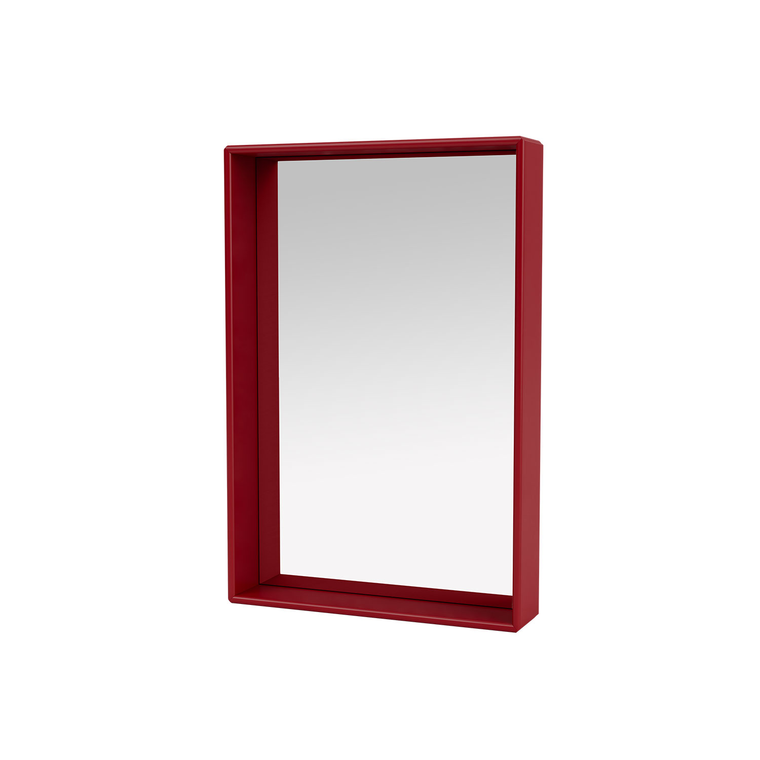 SHELFIE mirror with shelf, Beetroot