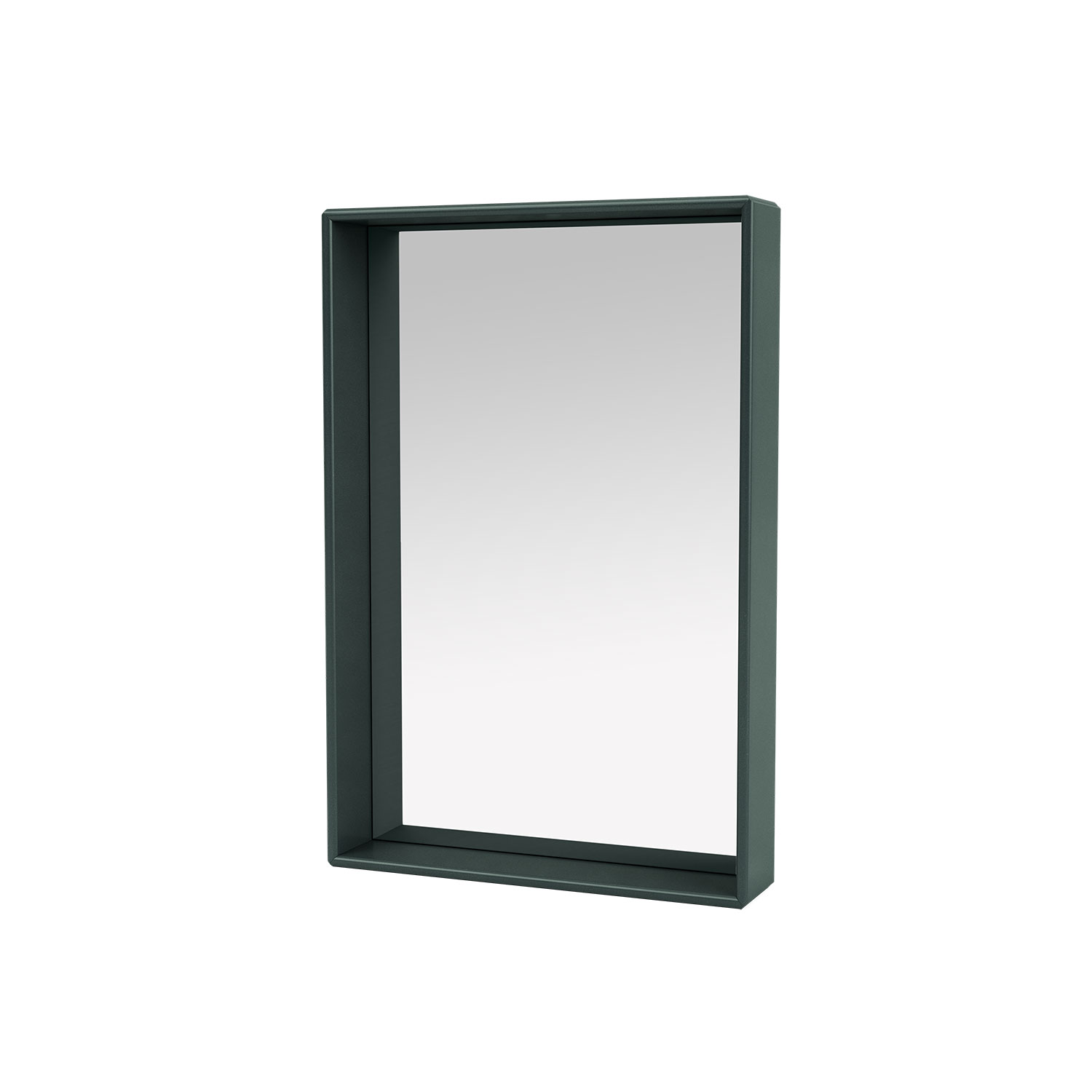 SHELFIE mirror with shelf, Black Jade