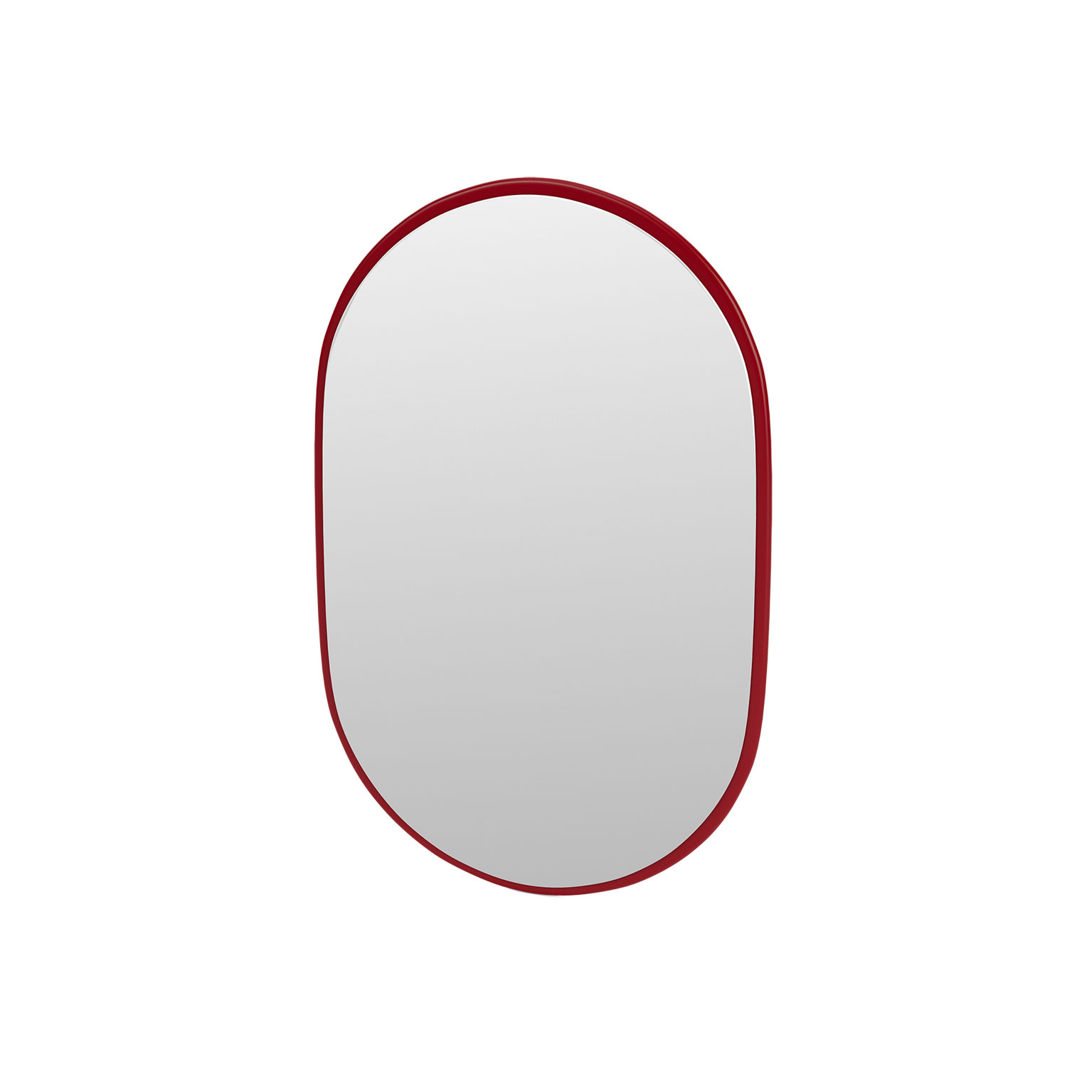 LOOK oval mirror, Beetroot